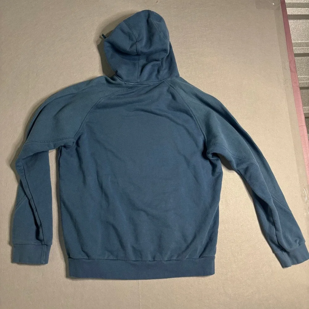 adidas Pullover Hoodie Small Blue Logo Kangaroo Pocket